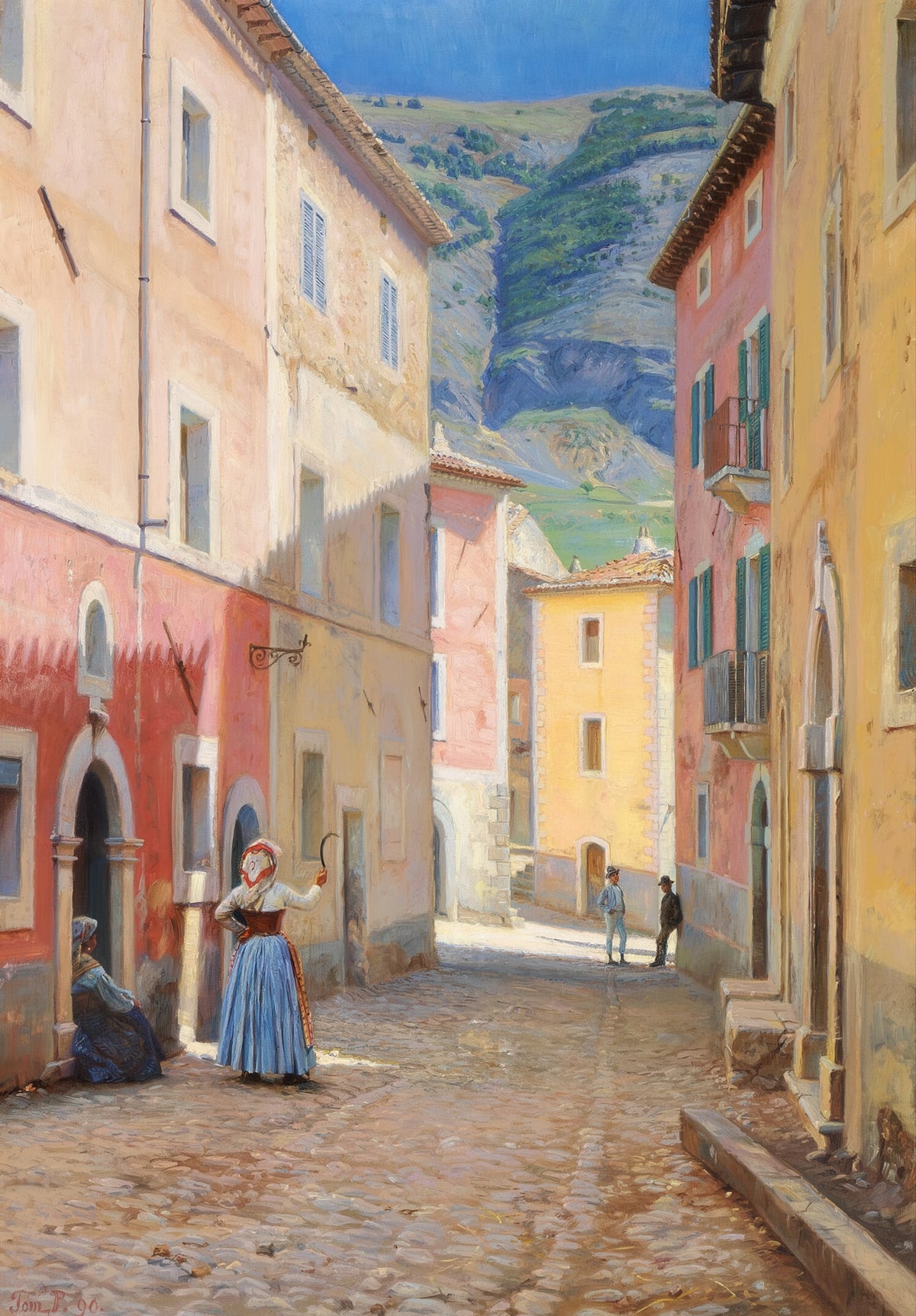 A Street in Civita d'Antino by Peter Tom-Petersen