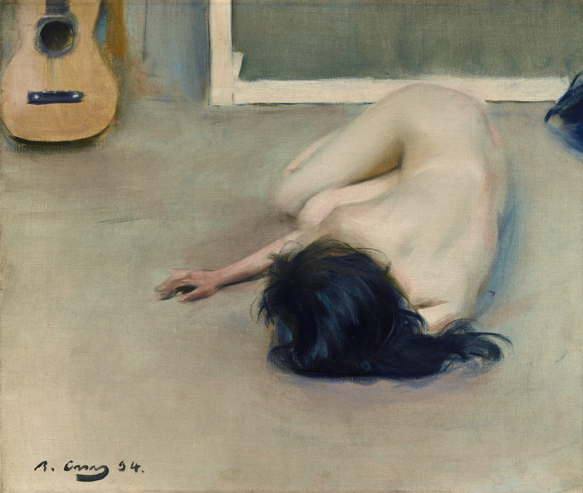Nude with a Guitar by Ramon Casas