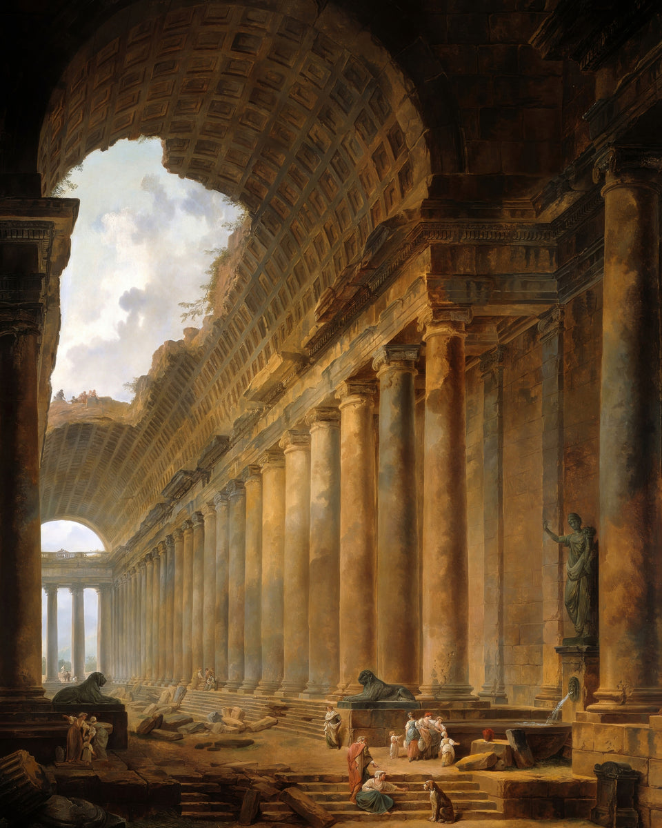 The Old Temple by Hubert Robert
