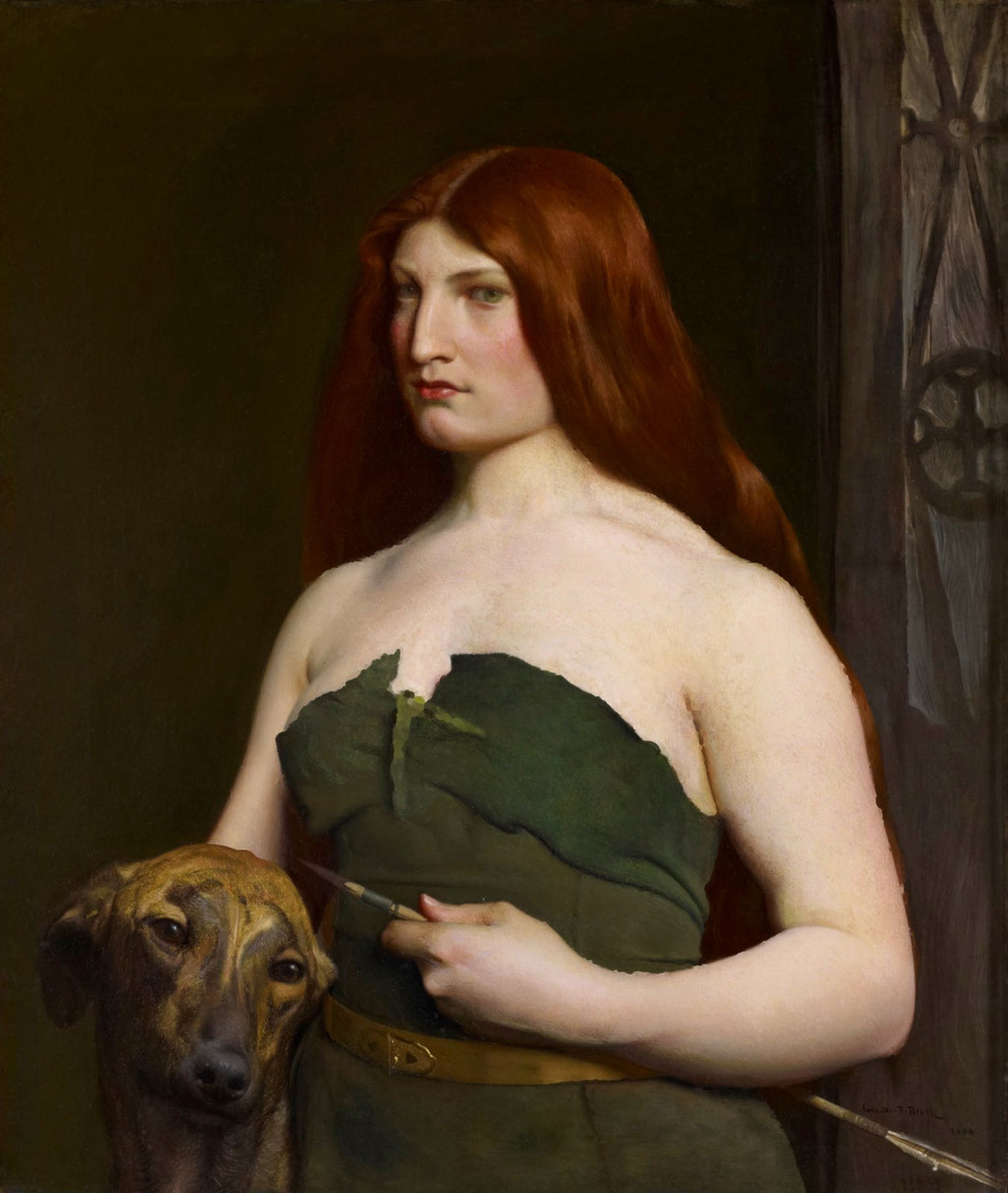 A Celtic Huntress by George de Forest Brush, the whole painting