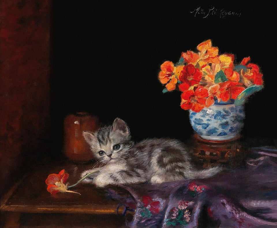 A Playful Kitten by Meta Plückebaum