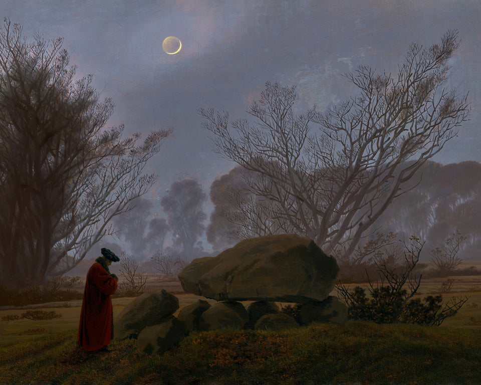 A Walk at Dusk by Caspar David Friedrich