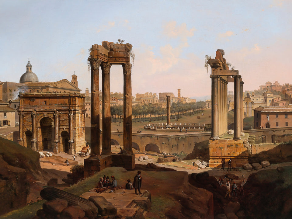 A view of the Forum Romanum, Rome by Jean Victor Louis Faure