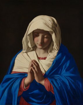 Where this detail sits in The Virgin in Prayer