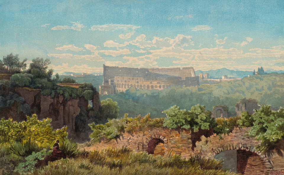 The Colosseum Seen from the Palatine Hill by Julius Zielke