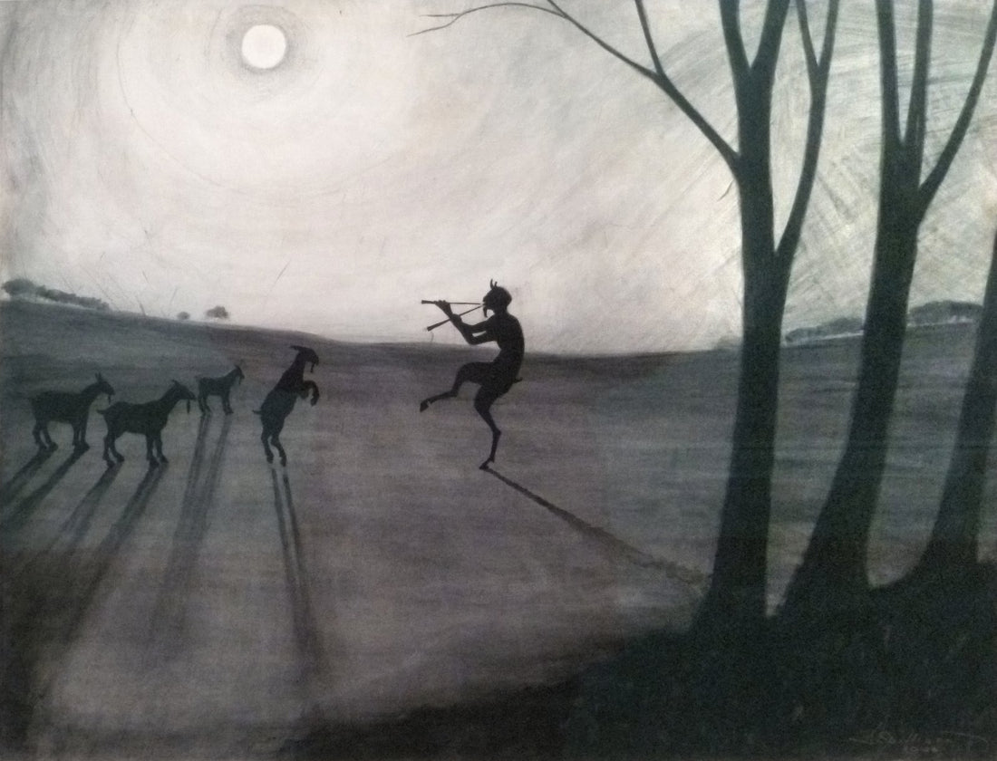 Faun by Moonlight by Léon Spilliaert, the whole painting
