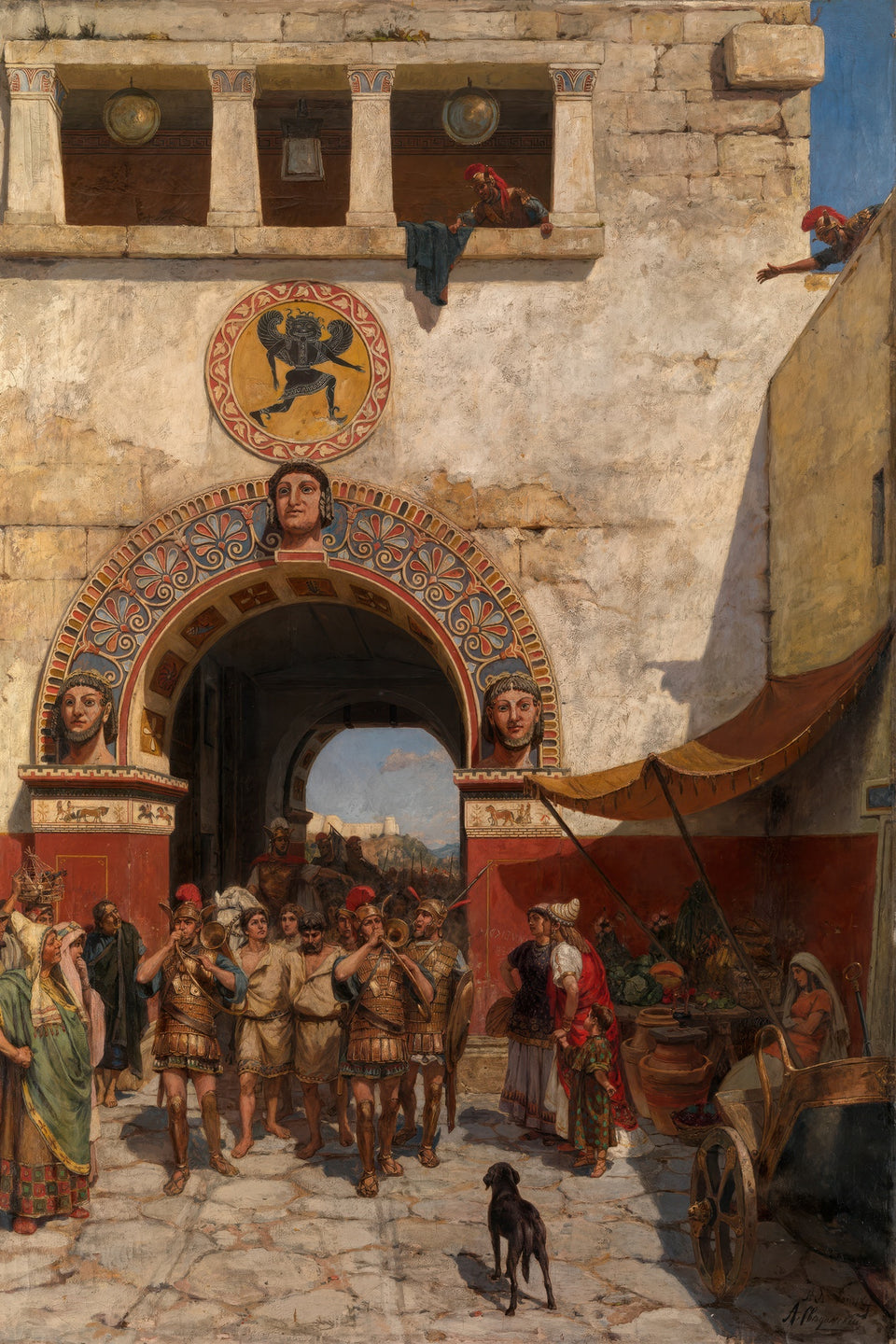 Gate in Volterra, Etruria by Alexander Alexandrovich Svedomsky