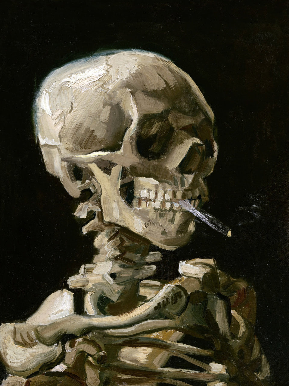 Head of a Skeleton with a Burning Cigarette by Vincent van Gogh