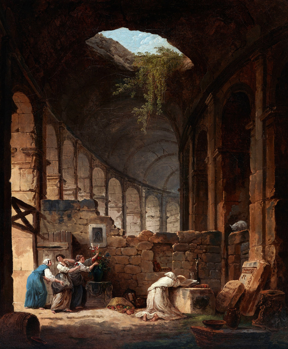 Hermit in the Colosseum by Hubert Robert