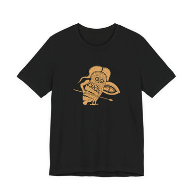Little Owl as a Hoplite Warrior: Ultra-Soft Premium Cotton T-Shirt