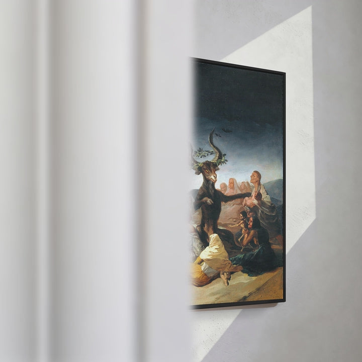 Format_Framed Canvas | The Sabbath of Witches by Francisco de Goya — framed canvas video mockup