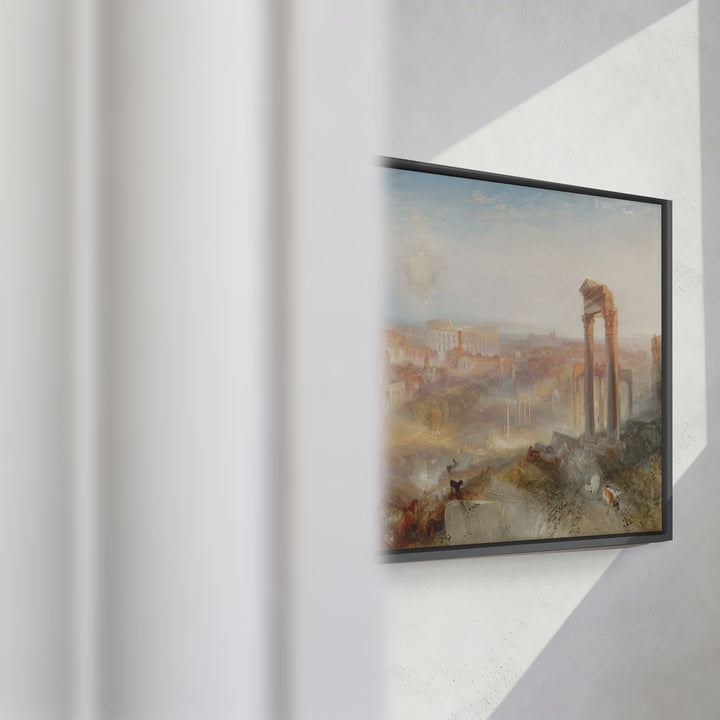 Format_Framed Canvas | Modern Rome – Campo Vaccino by Joseph Mallord William Turner — framed canvas video mockup