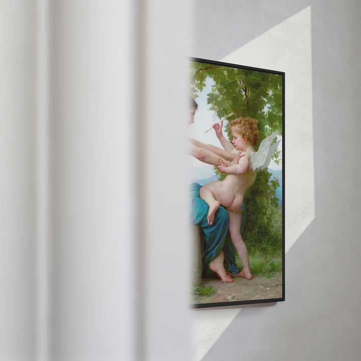 Format_Framed Canvas | A Young Girl Defending Herself against Eros by William-Adolphe Bouguereau — framed canvas video mockup