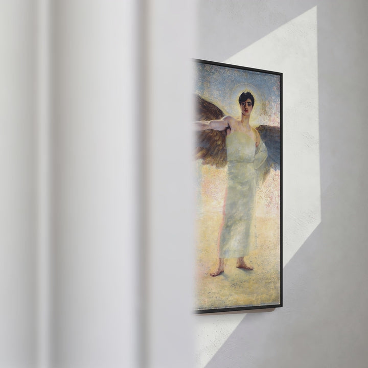 Format_Framed Canvas | The Guardian of Paradise by Franz von Stuck — framed canvas video mockup