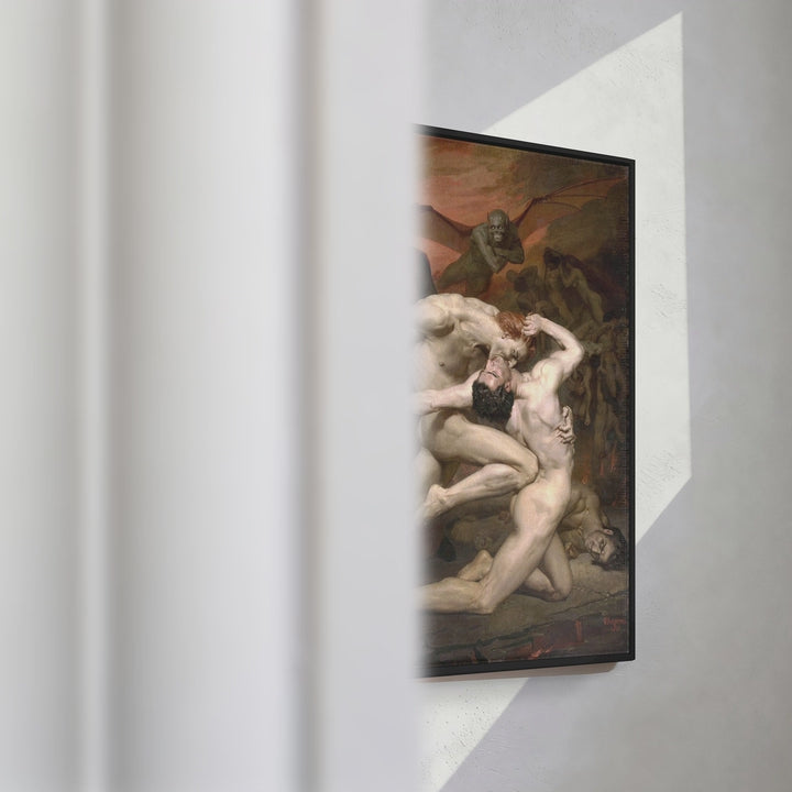 Format_Framed Canvas | Dante and Virgil in Hell by William-Adolphe Bouguereau — framed canvas video mockup