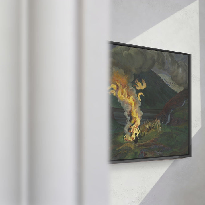 Format_Framed Canvas | Midsummer Bonfire by Nikolai Astrup — framed canvas video mockup