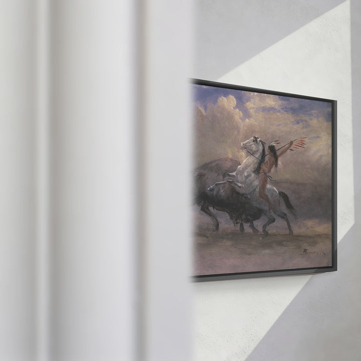 Format_Framed Canvas | Sketch for The Last of the Buffalo by Albert Bierstadt — framed canvas video mockup