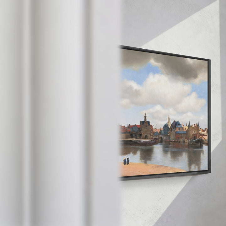 Format_Framed Canvas | View of Delft by Johannes Vermeer — framed canvas video mockup