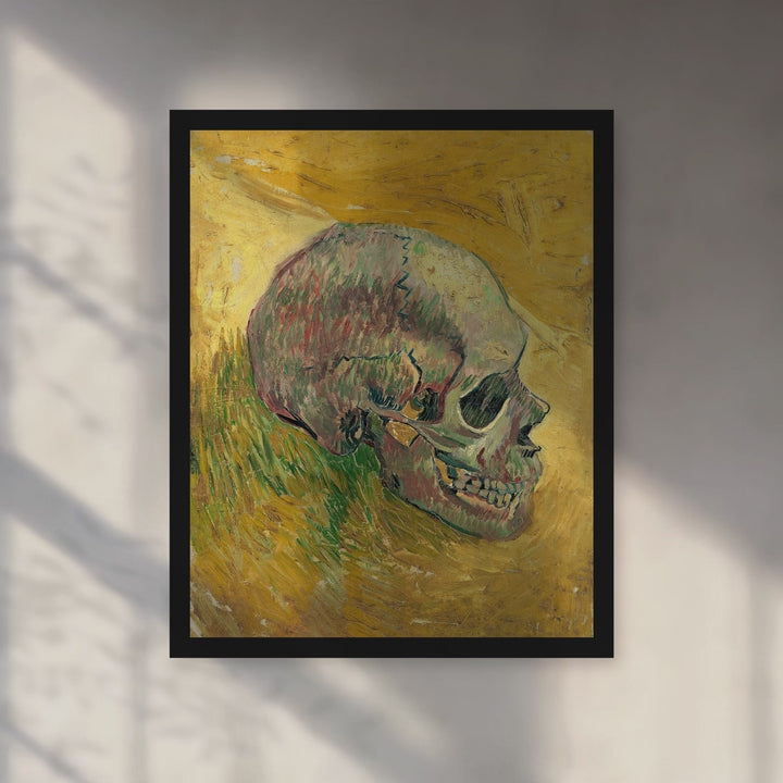 Format_Framed Art Print | Skull by Vincent van Gogh — Black Classic frame, room motion