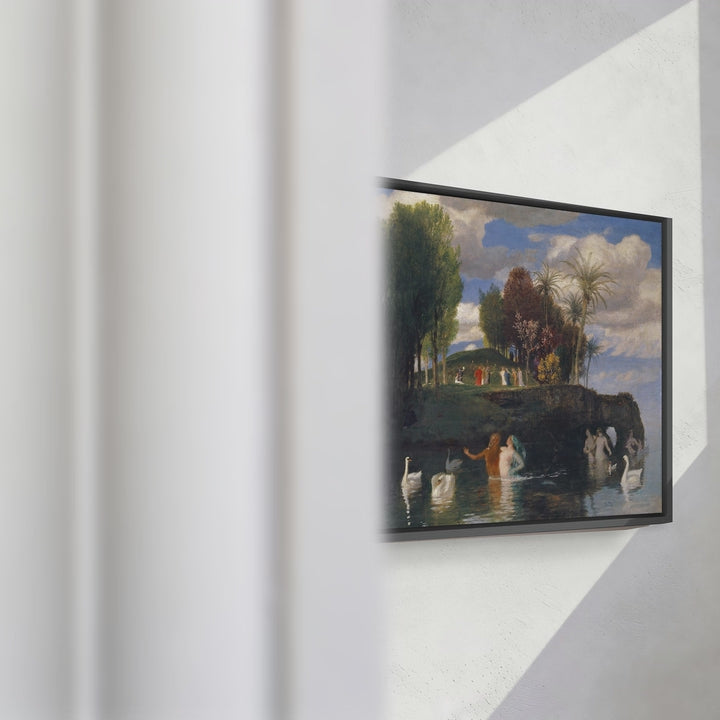 Format_Framed Canvas | Island of Life by Arnold Böcklin — framed canvas video mockup