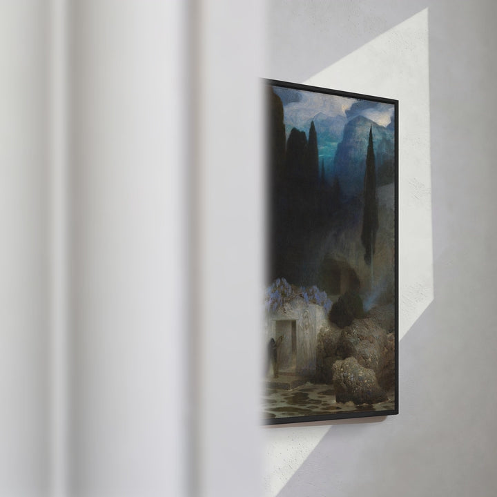 Format_Framed Canvas | Böcklin's Tomb by Ferdinand Keller — framed canvas video mockup