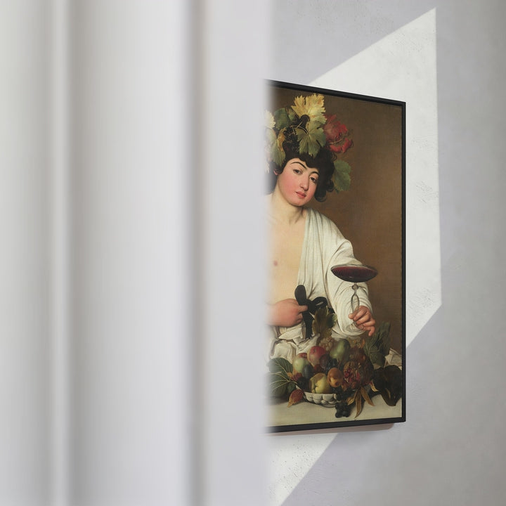 Format_Framed Canvas | Bacchus by Caravaggio — framed canvas video mockup