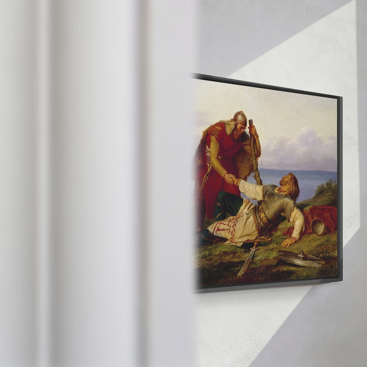 Format_Framed Canvas | Hjalmar Parting from Orvar Odd after the Fight on Samsö by Mårten Eskil Winge — framed canvas video mockup