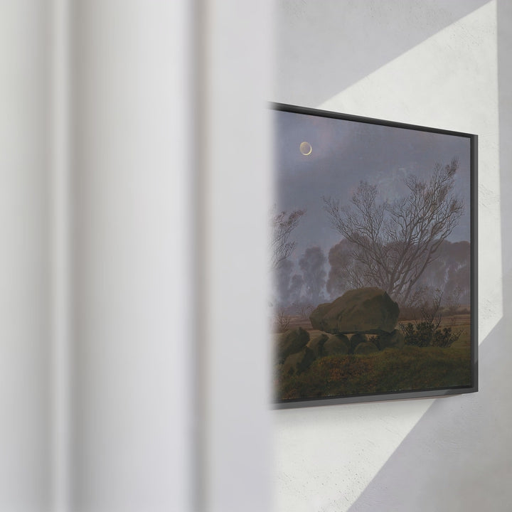 Format_Framed Canvas | A Walk at Dusk by Caspar David Friedrich — framed canvas video mockup