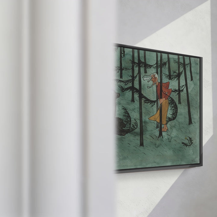 Format_Framed Canvas | Fear in the Woods by Hugo Simberg — framed canvas video mockup