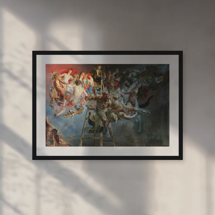 Format_Matted Fine Art Print | Vicious Circle by Jacek Malczewski - Black Classic frame with Snow white mat, room