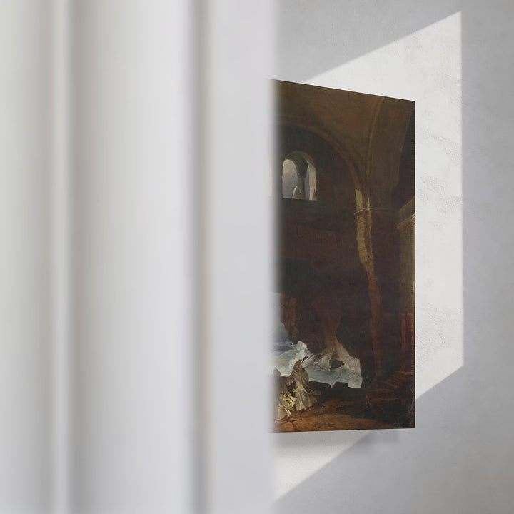 Format_Gallery Canvas | Monks in a Monastery Courtyard by Franz Ludwig Catel — gallery wrapped canvas video mockup