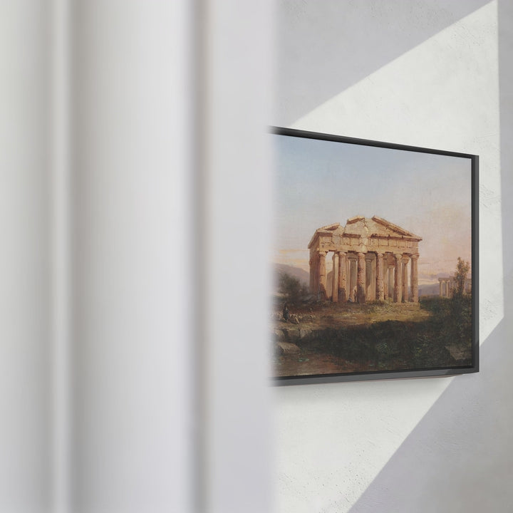 Format_Framed Canvas | The Temples of Paestum by Jules Coignet — framed canvas video mockup