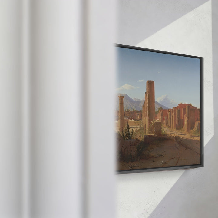 Format_Framed Canvas | The Forum, Pompeii, with Vesuvius in the Distance by Christen Købke — framed canvas video mockup