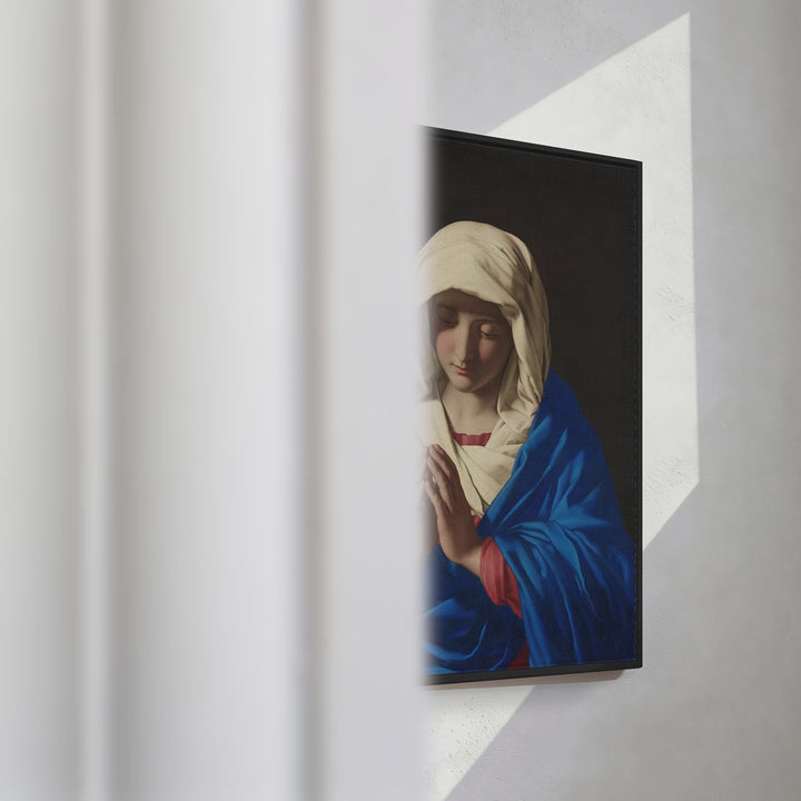 Format_Framed Canvas | The Virgin in Prayer by Sassoferrato — framed canvas video mockup