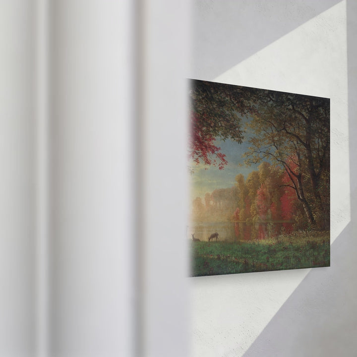 Format_Gallery Canvas | Indian Sunset, Deer by a Lake by Albert Bierstadt — gallery wrapped canvas video mockup