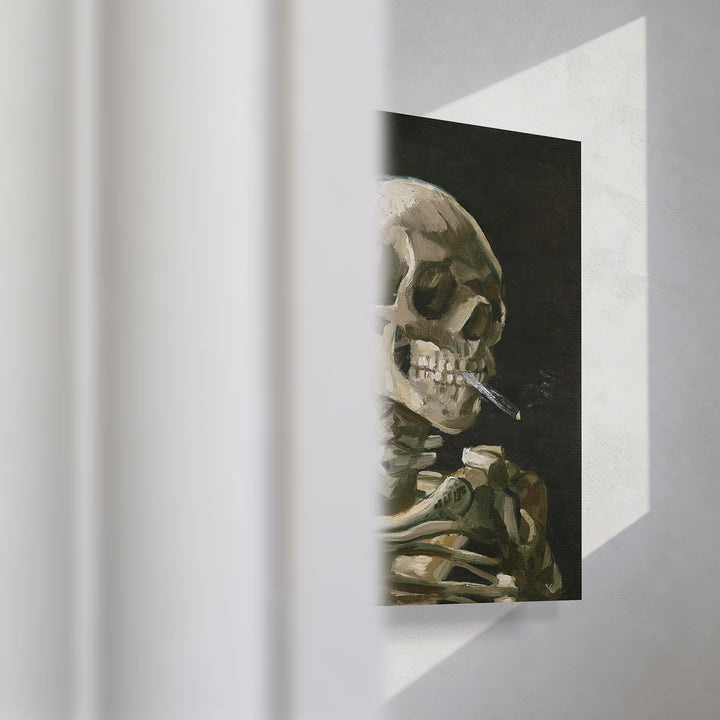Format_Gallery Canvas | Head of a Skeleton with a Burning Cigarette by Vincent van Gogh — gallery wrapped canvas video mockup