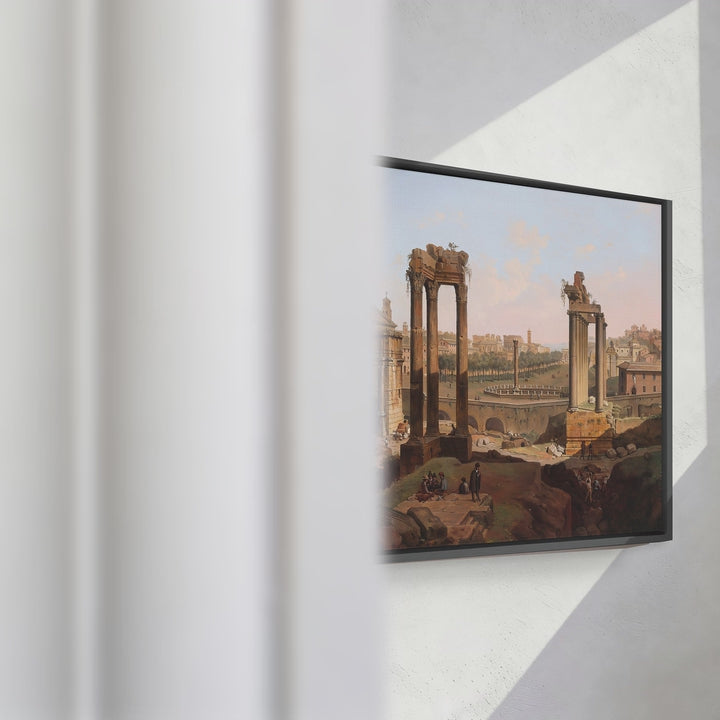 Format_Framed Canvas | A view of the Forum Romanum, Rome by Jean Victor Louis Faure — framed canvas video mockup
