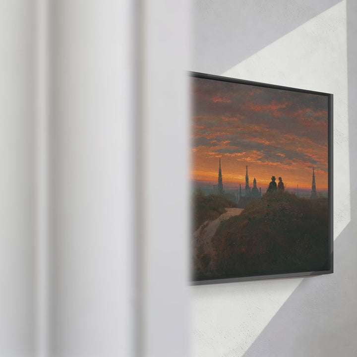 Format_Framed Canvas | View of Dresden at Sunset by Carl Gustav Carus — framed canvas video mockup