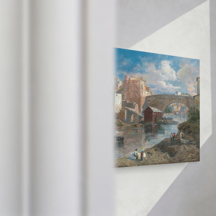 Format_Gallery Canvas | Rome, Scene on the Tiber by Veronika Maria Herwegen-Manini — gallery wrapped canvas video mockup