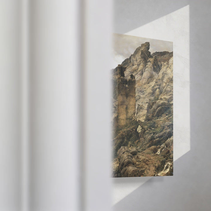 Format_Gallery Canvas | Rocky Landscape, Gorge with Ruins by Karl Friedrich Lessing — gallery wrapped canvas video mockup