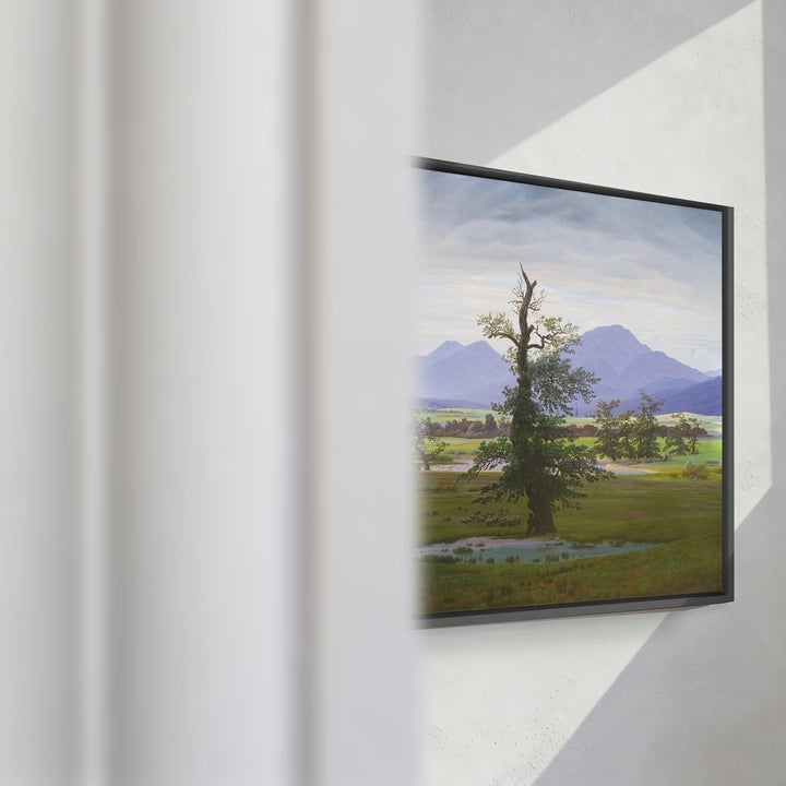 Format_Framed Canvas | The Lonely Tree by Caspar David Friedrich — framed canvas video mockup