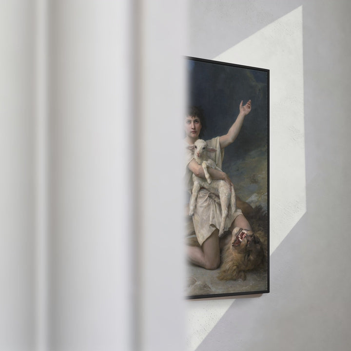 Format_Framed Canvas | The Shepherd David by Elizabeth Jane Gardner Bouguereau — framed canvas video mockup