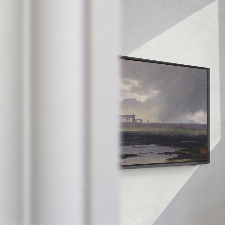 Format_Framed Canvas | The Temples at Paestum in the Rain by Johann Jakob Frey — framed canvas video mockup