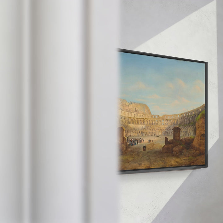 Format_Framed Canvas | Interior View of the Colosseum in Rome by François Antoine Bossuet — framed canvas video mockup