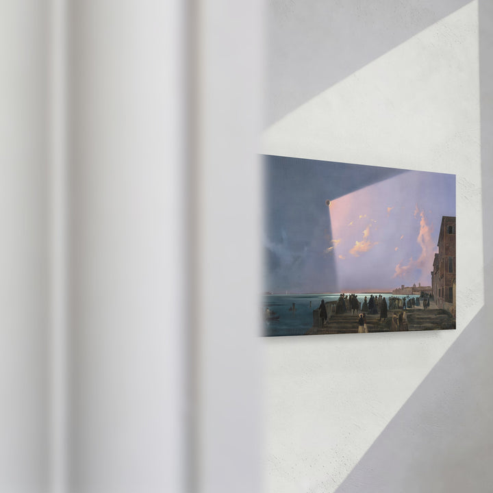 Format_Gallery Canvas | The Eclipse of the Sun in Venice, July 6, 1842 by Ippolito Caffi — gallery wrapped canvas video mockup