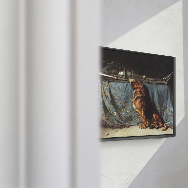 Format_Framed Canvas | Requiescat by Briton Rivière — framed canvas video mockup
