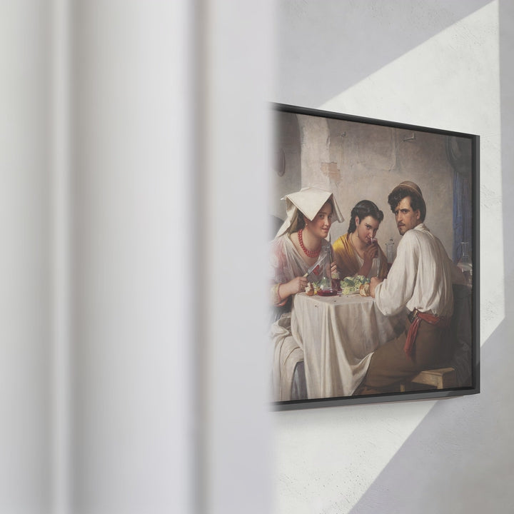 Format_Framed Canvas | In a Roman Osteria by Carl Bloch — framed canvas video mockup