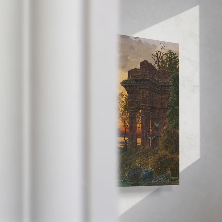 Format_Gallery Canvas | Abendliche Ruinenlandschaft by Ferdinand Knab — gallery wrapped canvas video mockup