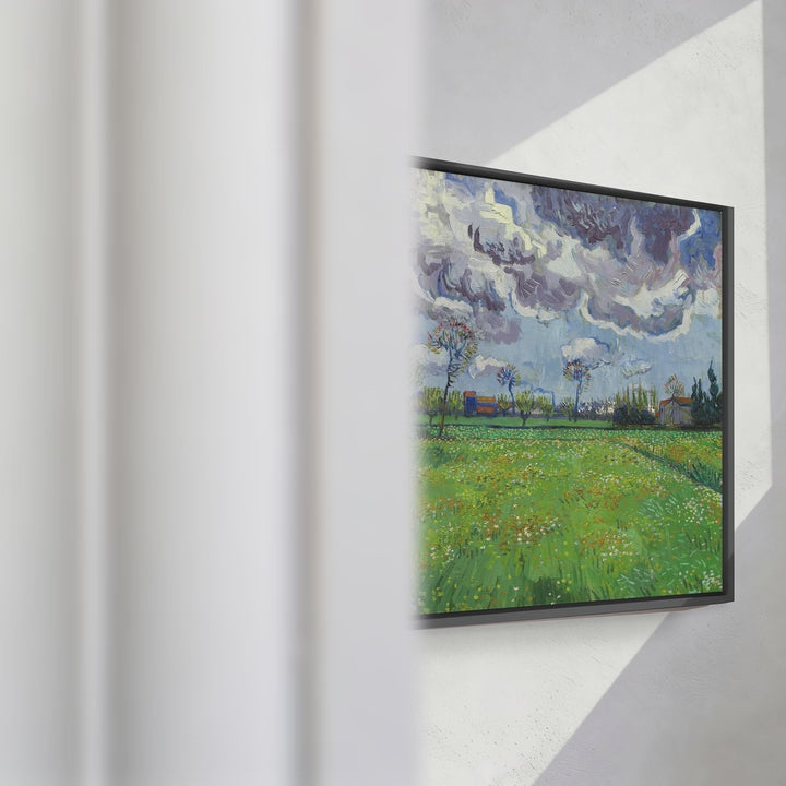 Format_Framed Canvas | Landscape under a Stormy Sky by Vincent van Gogh — framed canvas video mockup