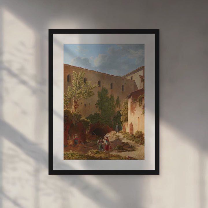 Format_Matted Fine Art Print | Roman Buildings with a View of the Cloaca Maxima by Leo von Klenze - Black Classic frame with Snow white mat, room